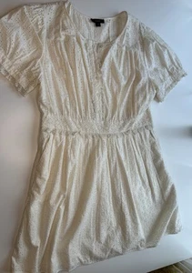 J Crew cremefarbenes kurzärmliges Kleid Damengröße 14 " - Bild 1 von 5