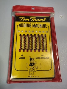 Vintage 1950er Tom Thumb Marke Metall Hinzufügen Maschine Koffer Anleitung Made in USA - Bild 1 von 5