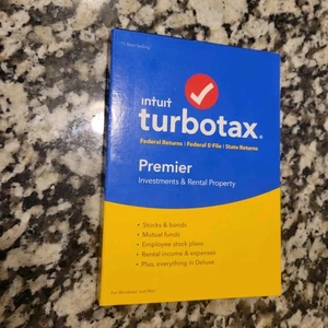 USED 2017 TurboTax Premier Investments & Rental Property, Fed & State Income Tax - Picture 1 of 2