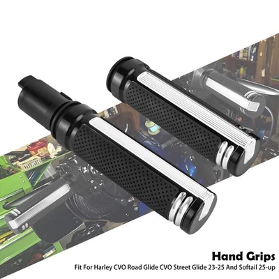 Defiance Motorcycle Handlebar Hand Grips For Harley CVO Road Street Glide 23-25 - Image 1 of 4