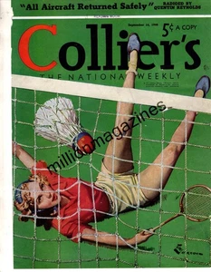 1940 Colliers September 14 - Extreme Badminton; Ingrid Bergman; Hawaii; France - Picture 1 of 1