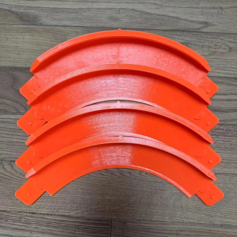 4 Pack Die Cast Hot Wheels Compatible 90 Degree High Bank Turn Curve Corner - Image 1 of 4