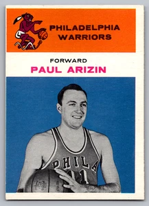 1961-62 FLEER #2 PAUL ARIZIN WARRIORS - Picture 1 of 3