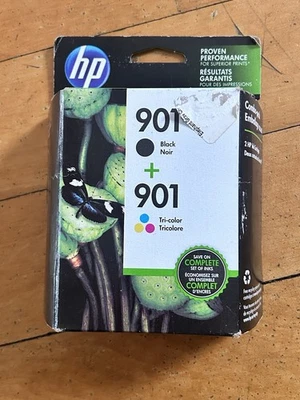 HP 901 Black and Tri-color Ink Cartridges - 2 Pack (CN069FN) - Image 1 of 4
