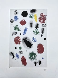 JOAN MIRÓ - Le chant de la Prairie - signed, numbered edition 74/150,56x76cm - Picture 1 of 7