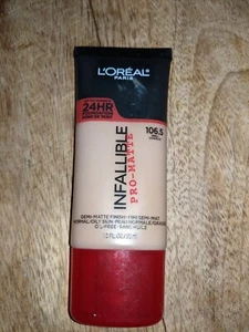 L'Oreal Infallible Pro-Matte Foundation 24 Hr 106.5 Shell - Picture 1 of 2