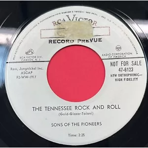 Sons of the Pioneers Tennessee Rock and Roll / Three of Us 45 Country Promo - Imagen 1 de 4