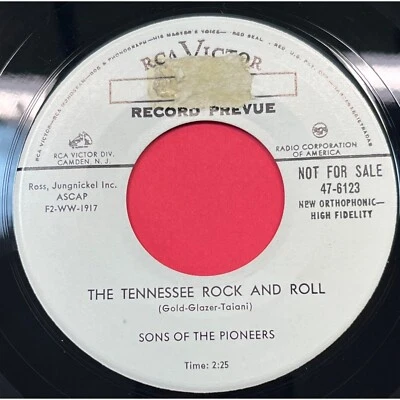 Sons of the Pioneers Tennessee Rock and Roll / Three of Us 45 Country Promo - Image 1 of 4