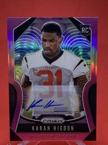2019 PRIZM ROOKIE AUTO KARAN HIGDON HOUSTON TEXANS PINK - Bild 1 von 2