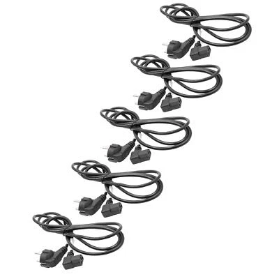 5 Stromkabel C13 Buchse für Kaltgeräte Stecker PC Monitor Drucker 2m gewinkelt - Bild 1 von 2