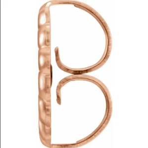 SINGLE 9.4mm LARGE Heavy 18k Rose Gold Monster Earring Friction Push back Nut - Picture 1 of 7