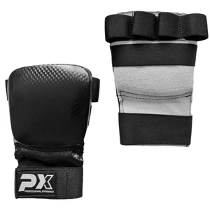 PX Karate All Style Handmitt Kunstleder Faustschützer Mitts schwarz weiß - Bild 1 von 6