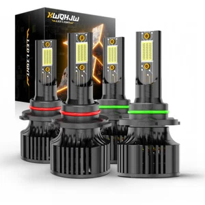 Combo LED Headlight Bulbs Kit 9005 9006 Hi/Low Beam For Nissan Quest 2004-2009 - Picture 1 of 17