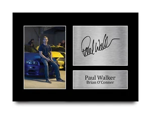 Póster autógrafo impreso enmarcado A4 firmado por Paul Walker impresión regalo rápido y furioso - Imagen 1 de 24