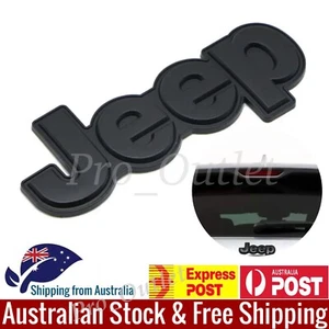 BLACK METAL BADGE 2015-2017 JEEP RENEGADE LIFTGATE EMBLEM NAMEPLATE AUS STOCK - Picture 1 of 8