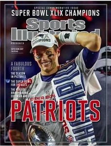 Patriots Super Bowl XLIX Champion Sports Illustrated Tom Brady 18 X 24 POSTER  - Picture 1 of 2
