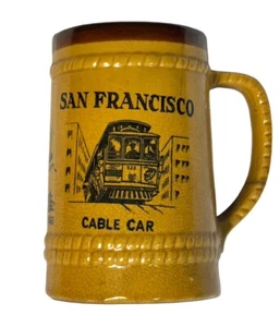SAN FRANCISCO Beer Stein Mug China Town Golden Gate Bridge Cable Car Collectors - Picture 1 of 5