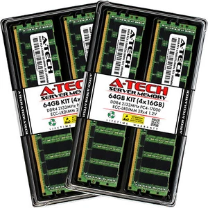 64GB 4x 16GB PC4-2133 LRDIMM Supermicro X11SDW-14CN-TP13F+ Memory RAM - Picture 1 of 6