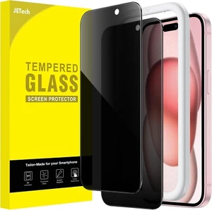 Jetech Privacy Screen Protector for Iphone 15 6.1-Inch, Anti-Spy Tempered Glass - Picture 1 of 8