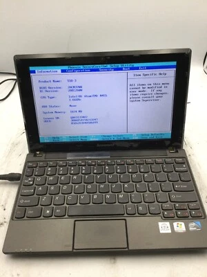 LENOVO IDEAPAD S10-3 - BOOTS TO BIOS - INTEL ATOM M455 - 1GB RAM - 10" - READ-BB - Image 1 of 4