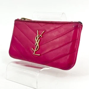 YSL Yves Saint Laurent CASSANDRA matelasse Leather Coin Wallet 403182・0715 - Picture 1 of 24