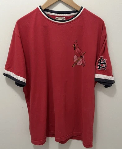 St Louis Cardinals Shirt XLarge Red Jacket Retro Logo Short Sleeve Red Patch Cover