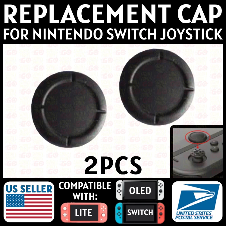 2x Tapa Joystick Para Nintendo Switch/Lite/OLED Negro Silicona Joy Con Repuesto Foto 1 de 4