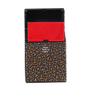 Portable Cigarettes Case Stylish Print Carrying Waterproof Plastic Boxes Holder - Picture 1 of 12