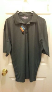 Blue Generation Mens Polo Moisture Wicking Shirt Short Sleeve Size XL Gray NWT - Picture 1 of 4