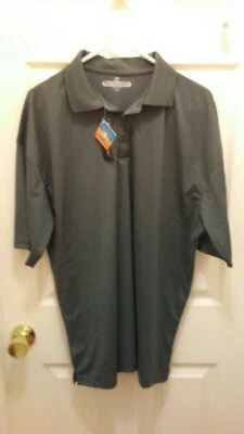 Blue Generation Mens Polo Moisture Wicking Shirt Short Sleeve Size XL Gray NWT - Image 1 of 4