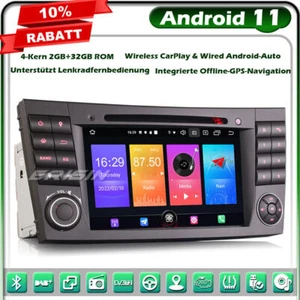 CarPlay Android 11 Autoradio GPS Navi Mercedes E/CLS/G Klasse W211 DAB+WiFi 32GB - Bild 1 von 12