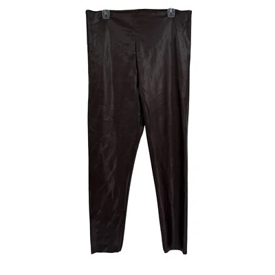 Joie Expresso Brown Faux Leather Leggings Contemporary Fit Size XXL 2X NEW - Image 1 of 4