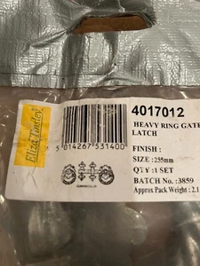 4221/ Eliza Tinzley Galvanised Heavy Ring Gate Latch, Size 25mm, Type 4017012 - Picture 1 of 3