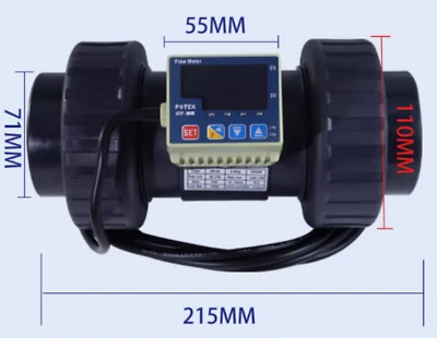 1PC New Fotek ATP-50-RS-PVC-JIS-EPDM Paddle Wheel Flow Meter Brand Free Ship - Image 1 of 3