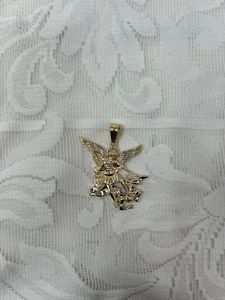 St Michael Anhänger Gold groß - Bild 1 von 3