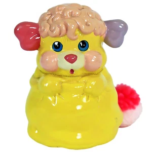 RARE Vintage 1985 86 Potato Chip Popples Ceramic Piggy Bank w/ Plush Tail NWT - Picture 1 of 3