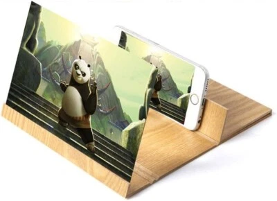 Mobile Phone Screen Magnifier,Merrday 12inch Wooden High Definition Smartphone S - Image 1 of 3