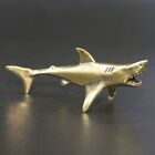 Brass Shark Figurine Statue Animal Figurines Toys Home Office Desktop Decoration