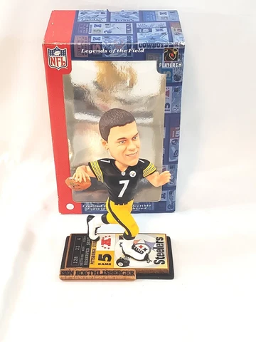 BEN ROETHLISBERGER BOBBLEHEAD Steelers Legends of the Field Black Ticket  /5004 Cover