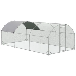 Large Chicken Coop Metal Chicken Run Dome Shaped Walk-in Fence Cage Hen House - Picture 1 of 7