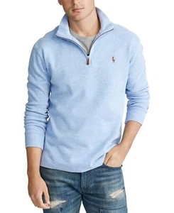 Polo Ralph Lauren Men’s Big & Tall Estate-Rib Quarter-Zip Pullover (Jamaica H... - Picture 1 of 1