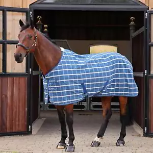 Shires Tempest Original Stable Sheet - Teal Check - Picture 1 of 3