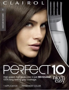 Color de pelo Clairol Perfect 10 de Nice 'N Easy 005 marrón medio (paquete de 3) - Imagen 1 de 1