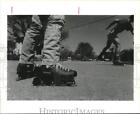 1992 Pressefoto Inline-Rollschuhe erleichtern das Schlittschuhlaufen in Houston, Texas