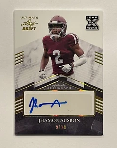 2021 Leaf Ultimate Draft Jhamon Ausbon XRC Rookie Gold Auto 9/10 Eagles - Picture 1 of 2