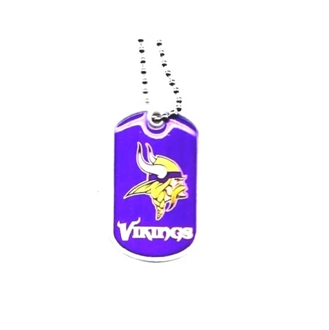 Minnesota Vikings Domed Dog Tag Necklace Cover