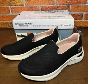 SKECHERS Arch Comfort Podiatrist Certified Slip On Shoes Women's Black Size 8.5 - Picture 1 of 7