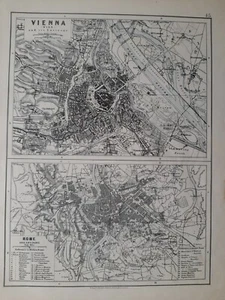 1906 MAP VIENNA WIEN CITY PLAN ENVIRON - ROME ANCIENT ROMA - Picture 1 of 1