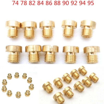 10Pcs Motorcycle Carburetor Carb M6 Main Slow/Pilot Jet kit Metal 74-95 10 Sizes - Image 1 of 4