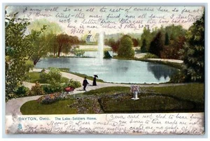 1907 Scenic View Of The Lake Soldiers Home Dayton Ohio OH Tuck's Postcard - Picture 1 of 2
